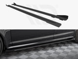 Maxton Design Street PRO Side Skirts Diffusers + Flaps Audi RS6 Avant C6 - AURS6C6CNC-SD1+SF1