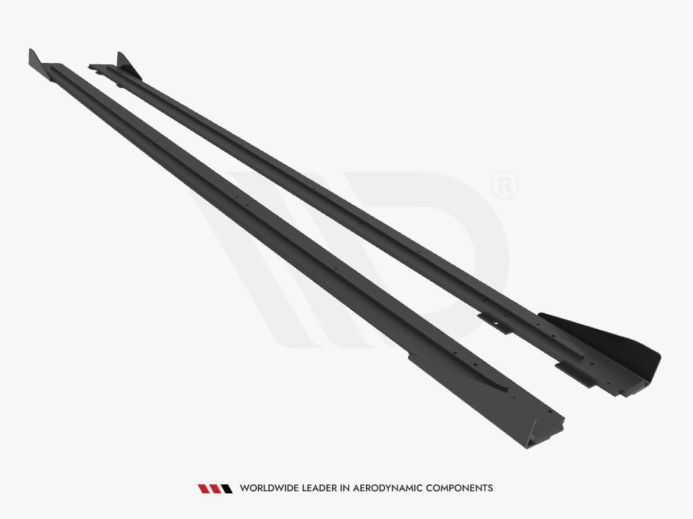 Maxton Design Street PRO Side Skirts Diffusers + Flaps Audi RS6 Avant C6 - AURS6C6CNC-SD1+SF1