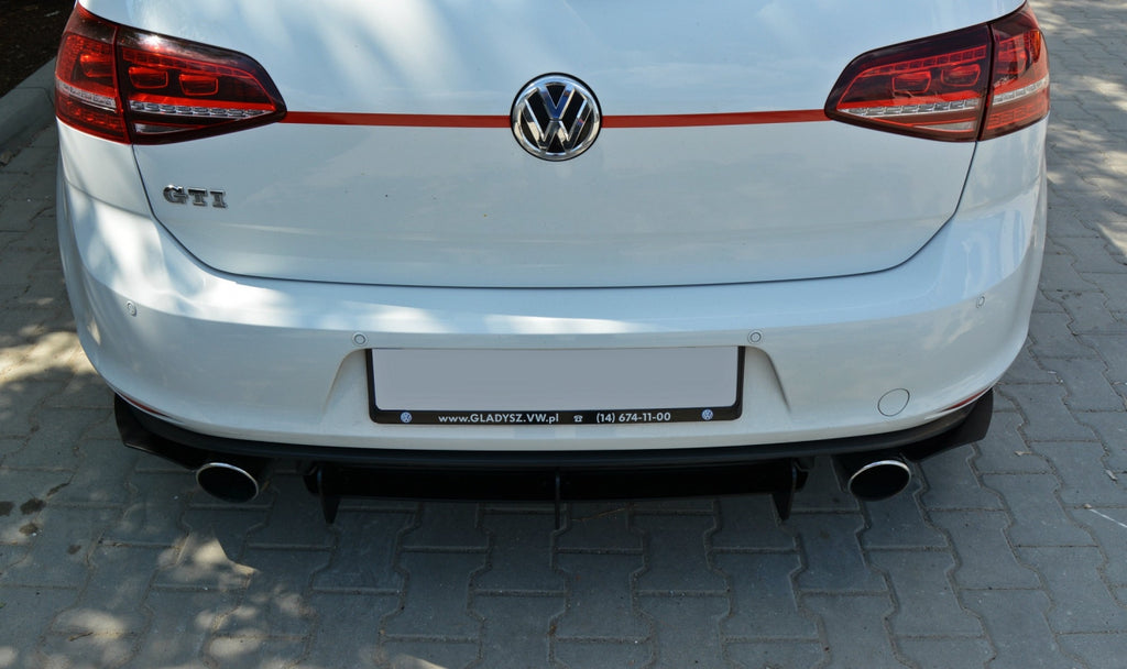 Maxton Design VW Golf Mk7 GTI Rear Diffuser & Rear Side Splitters - VW-GO-7-GTI-CNC-RS1A