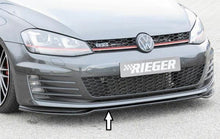 Load image into Gallery viewer, Rieger VW Golf MK7 GTi &amp; GTD Front Splitter - Gloss Black (2012-16) - 00088099