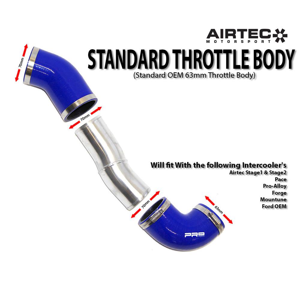 AIRTEC MOTORSPORT 70MM COLD SIDE BOOST PIPE FOR MK2 FOCUS RS