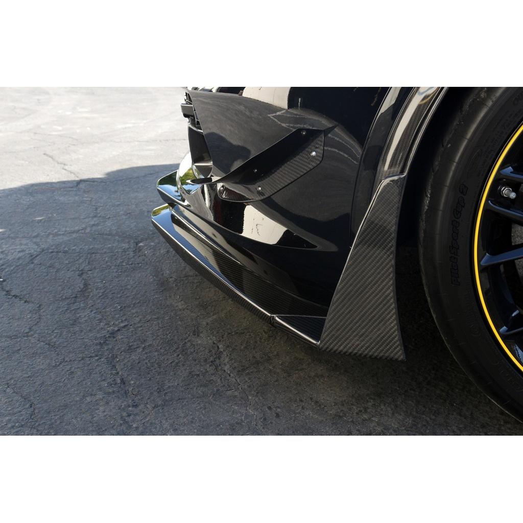 APR Performance Carbon Fiber Front Bumper Canards for C7 Chevrolet Corvette Z06 OEM GM Stage 2 / 3 Airdam