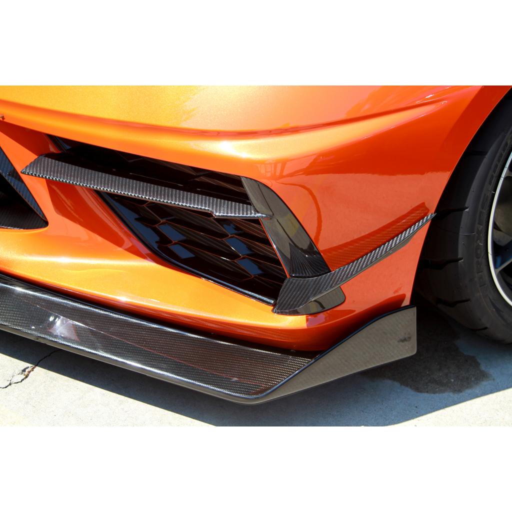 APR Performance Carbon Fiber Front Bumper Canards for C8 Chevrolet Corvette Stingray