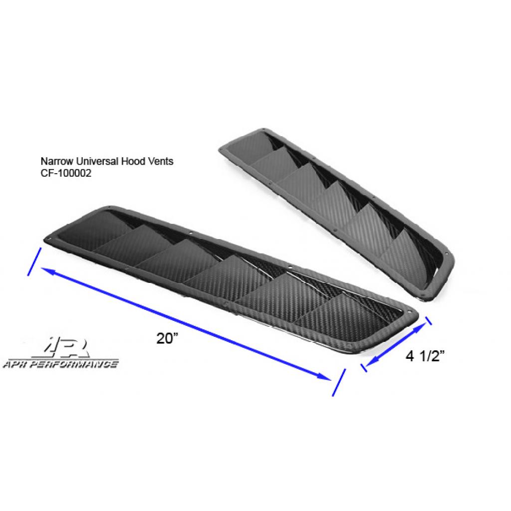 APR Performance Universal Narrow Carbon Fiber Hood Vent Pair