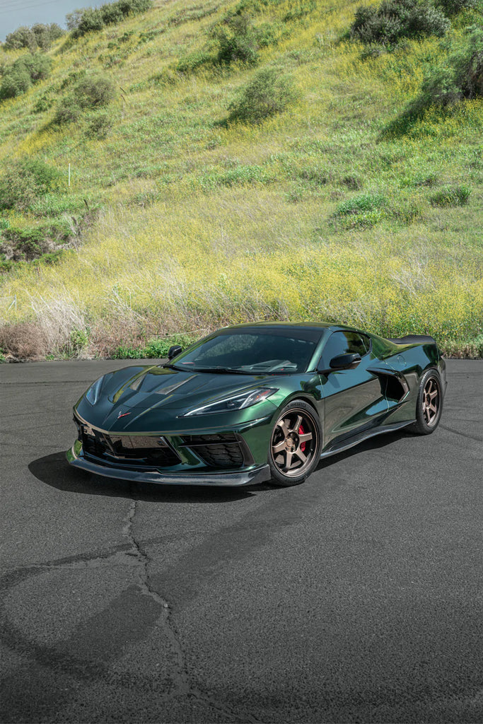 StreetHunter Designs Carbon Fiber Side Skirt Extension for C8 Chevrolet Corvette