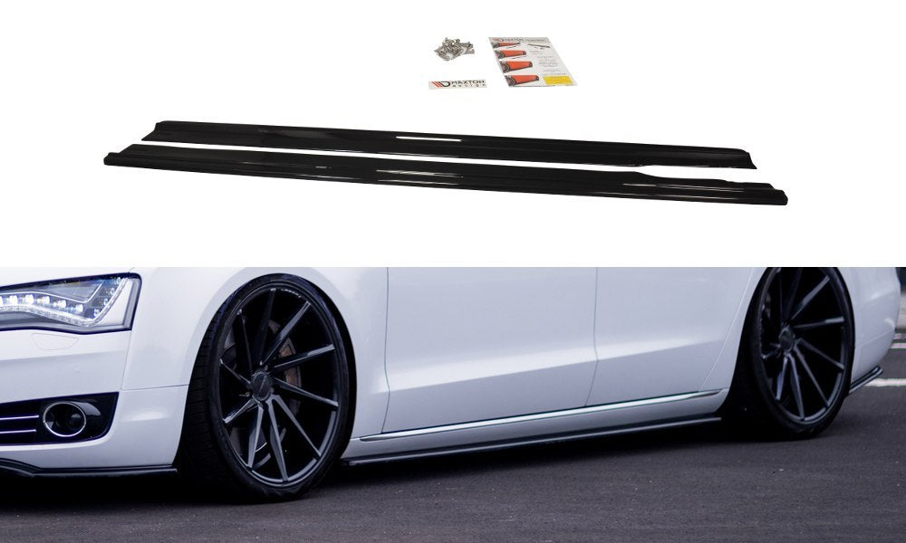 Maxton Design Side Skirts Diffusers Audi A8 D4 Pre-facelift (2009- 2013) - AU-A8-D4-SD1