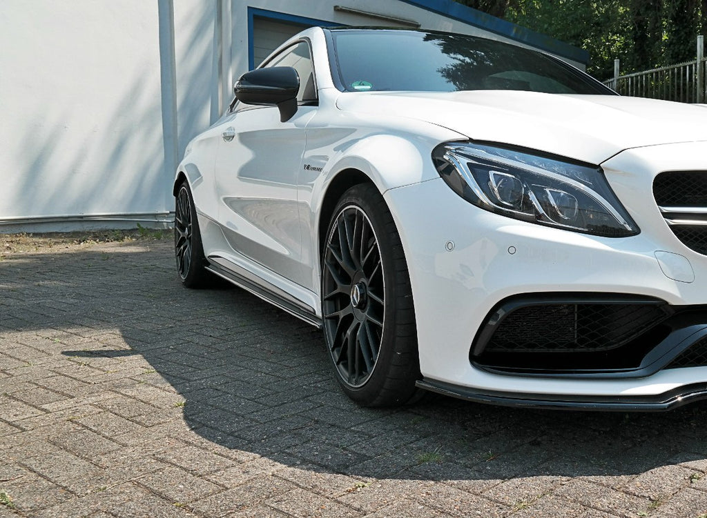 Maxton Design Side Skirts Splitters Mercedes C 205 63 AMG Coupe (2016-2018) - ME-C-205-AMG-C-SD1