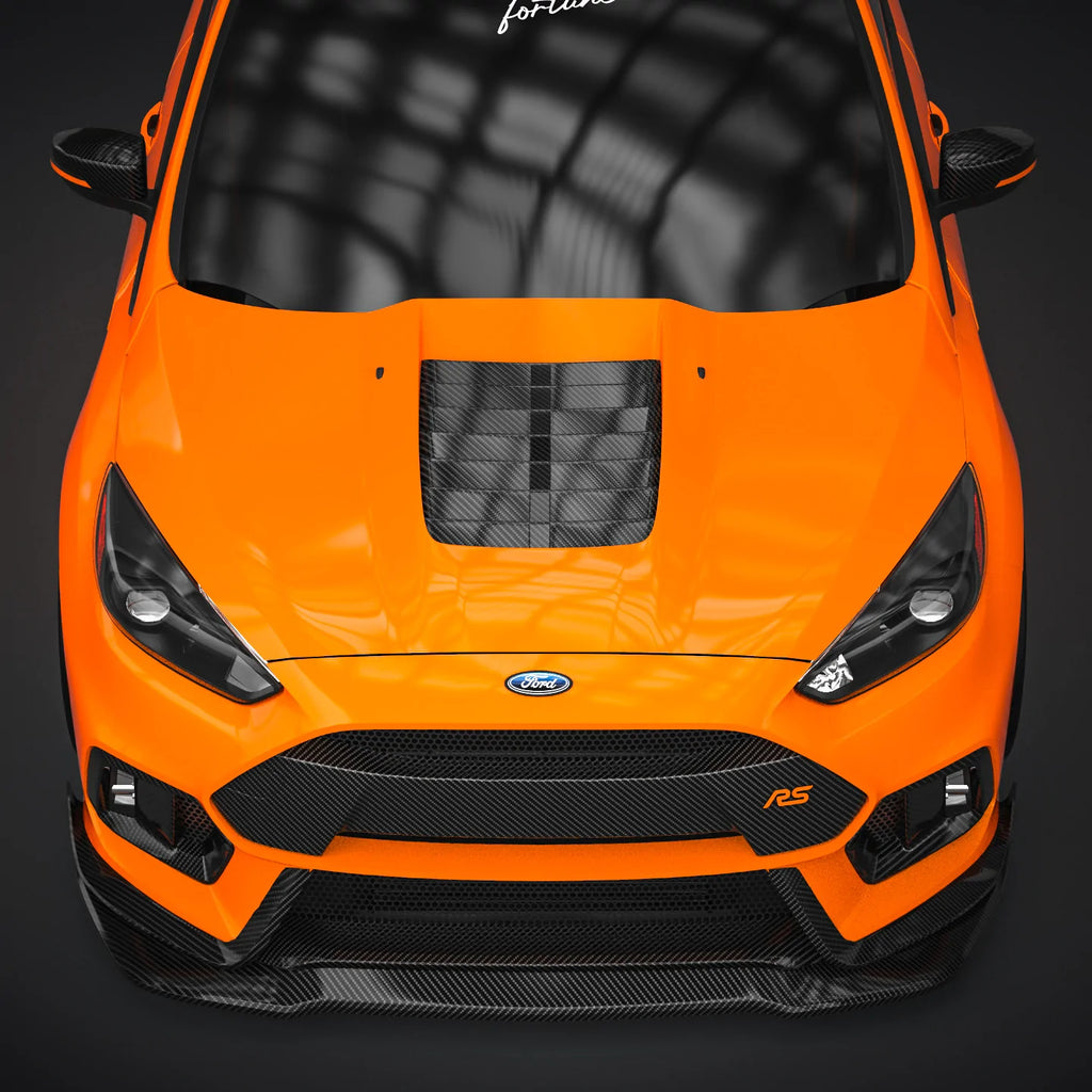 RSR GT500-STYLE CARBON FIBER HOOD FOR 2015-2018 FORD FOCUS