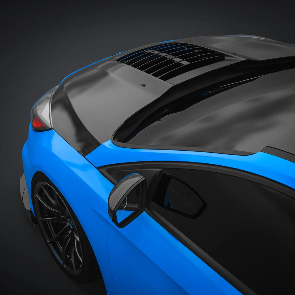 RSR GT500-STYLE CARBON FIBER HOOD FOR 2015-2018 FORD FOCUS