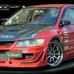 VARIS ’06 Super Taikyu Carbon Side Skirts with under section for 2003-05 Mitsubishi Evo VII/VIII [CT9A] VAMI-064