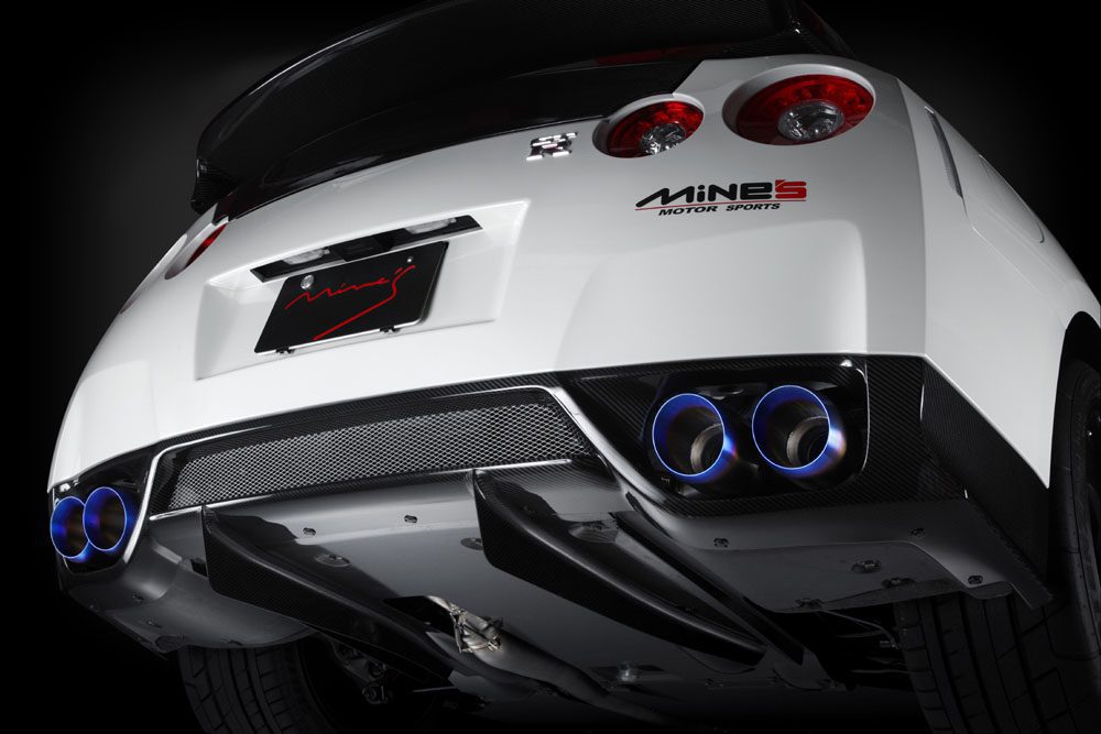 Mine’s Carbon Rear Under Spoiler Vertical Fin Set for 2009-11 Nissan GT-R [R35] G102099