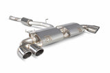 Scorpion Audi S1 2.0 TFSi Resonated Cat-Back Exhaust with Electronic Valves- Polished Quad Monaco Tips  SAU045