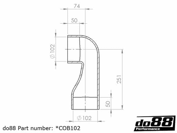 do88 Cobra Head Intake Hose 102mm/4 Inch - SCOB102