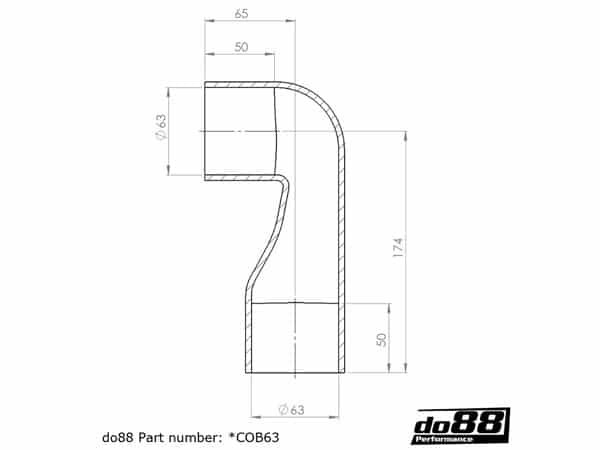 do88 Cobra Head Intake Hose 63mm/2.5 Inch - SCOB63