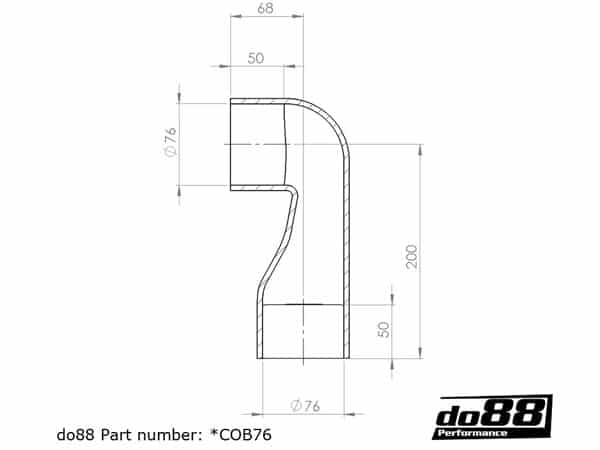 do88 Cobra Head Intake Hose 76mm/3 Inch - SCOB76