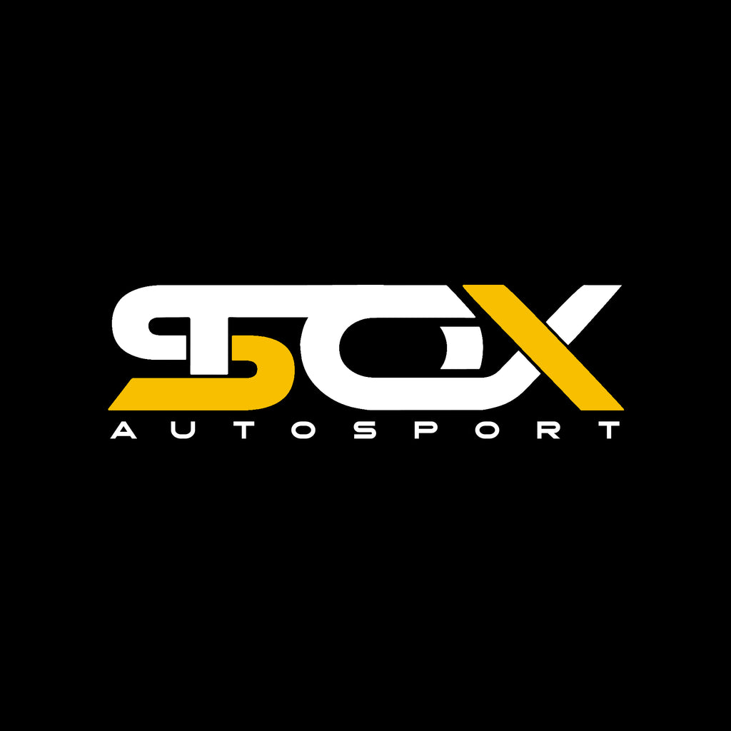 Stox Autosport Decal, Large 25cm x 7.5cm, White & Yellow - Official Colours