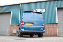 Load image into Gallery viewer, Scorpion VW T5 Transporter &amp; Caravelle SWB/LWB 1.9/2.5TDI (03-09) &amp; 2.0 (10+) Resonated Cat/DPF-Back Exhaust- Polished Twin Monaco Tips  SVW047