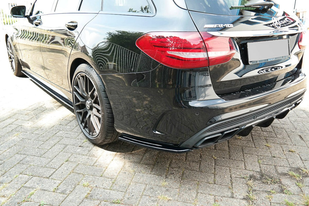 Maxton Design Rear Side Splitters Mercedes C-Class S 205 63 AMG Estate (2015-2018) - ME-C-205-AMG-ES-RSD1