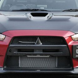 Varis ’07 Version Front Lip Spoiler for OEM Bumper for 2007-16 Mitsubishi Evo X [CZ4A] VAMI-110/111