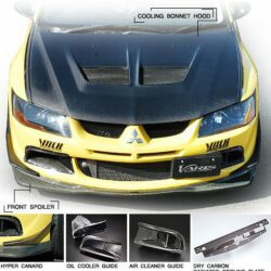 VARIS Carbon Air Cleaner Scoop for Normal Bumper for 2001-05 Mitsubishi Evo VII/VIII [CT9A] VAMI-049