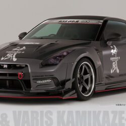 Varis ’14 Version Wide Front Fender + Carbon Louver Fin Set for 2009-19 Nissan GT-R [R35] VANI-074+VANI-090