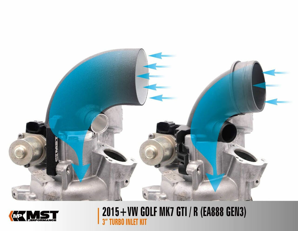 MST Performance VAG MQB EA888.3 Air Intake Silicone Hose & Oversize Turbo Inlet Elbow  MST-VW-MK710