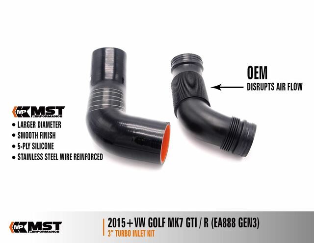 MST Performance VAG MQB EA888.3 Air Intake Silicone Hose & Oversize Turbo Inlet Elbow  MST-VW-MK710