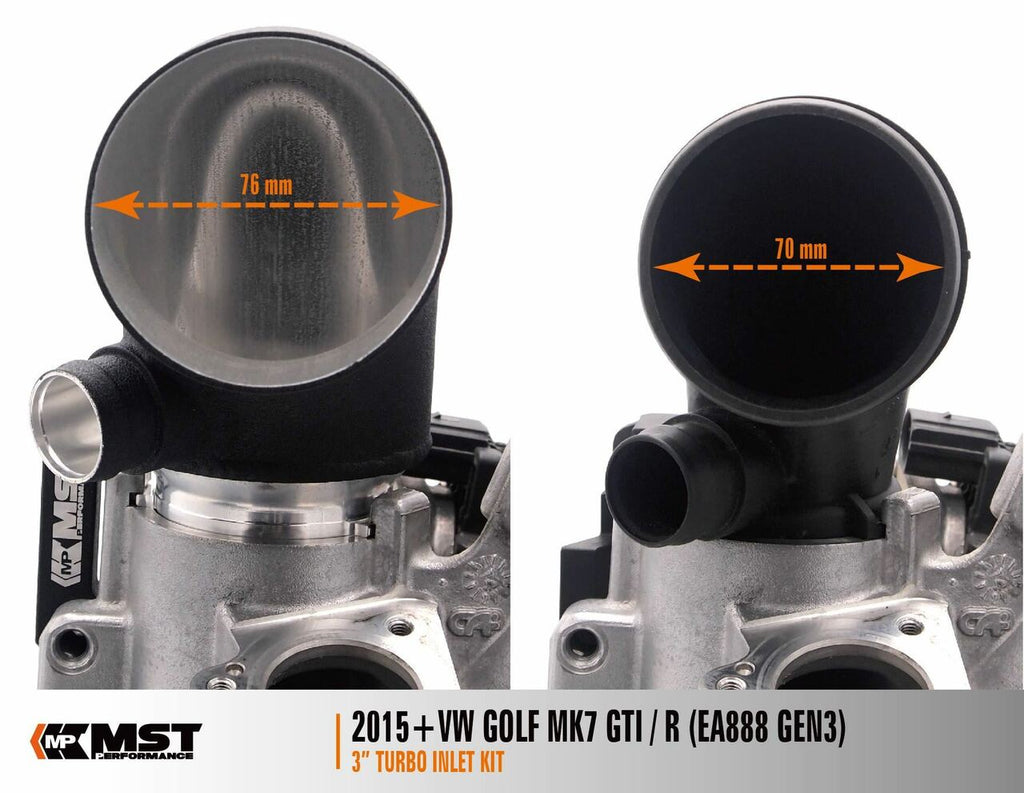 MST Performance VAG MQB EA888.3 Air Intake Silicone Hose & Oversize Turbo Inlet Elbow  MST-VW-MK710