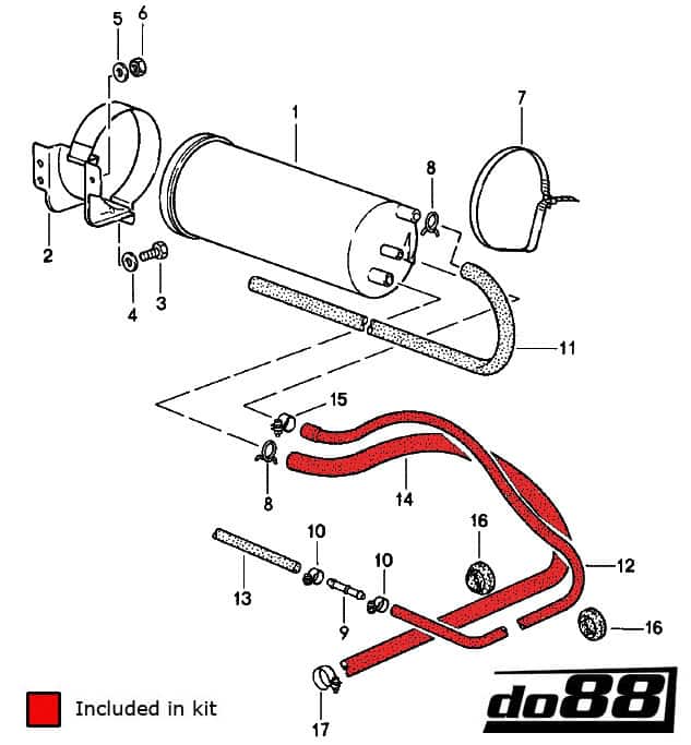 do88 Porsche 930 Turbo 1978-1989 Turbo Carbon Canister Hoses - DO88-KIT146S