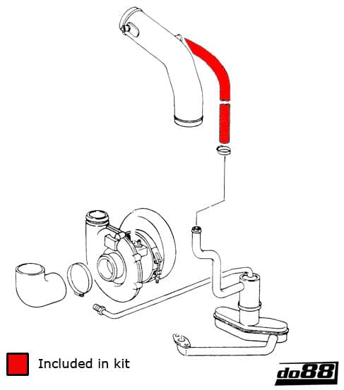 do88 Silicone Oil Hose Kit - Porsche 964 3.3 Turbo 1990-1994 - DO88-KIT158S