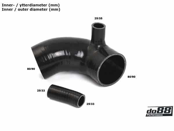 do88 Porsche 964 3.3 Turbo 1990-1994 Turbo Inlet Hose Kit - DO88-KIT159S