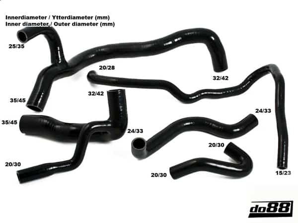 do88 Audi Quattro 20v 2.2 Turbo (see descr) - Coolant Hoses - DO88-KIT67S