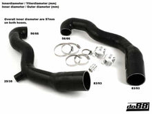 Load image into Gallery viewer, do88 Porsche 997.1 Turbo/GT2 2007 to 2009 Turbo Intake Silicone Hose Kit - DO88-KIT76S