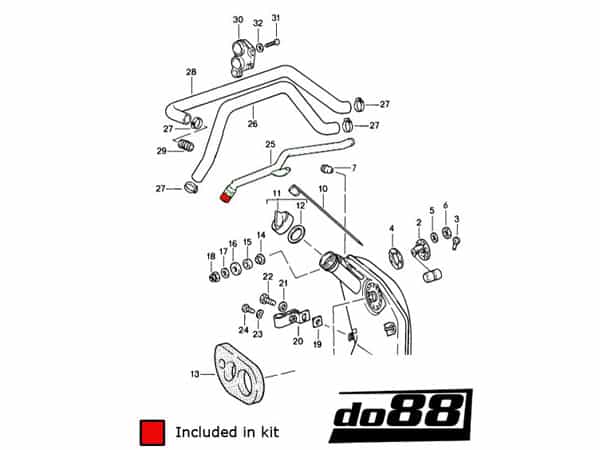 do88 Porsche 911 Turbo (930) (1978-1989) - Oil Hose Kit - KIT141S