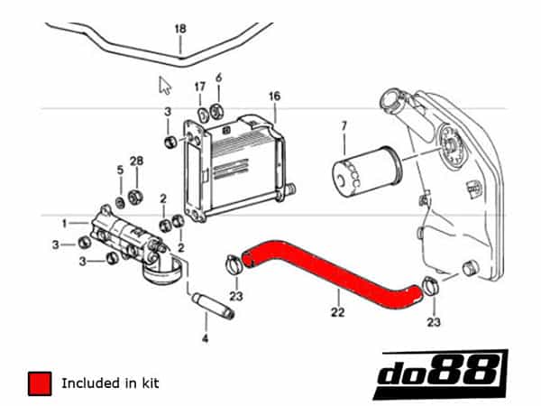 do88 Porsche 911 Turbo (930) (1978-1989) - Oil Hose Kit - KIT141S