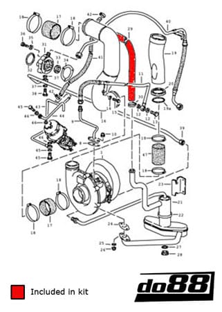 do88 Porsche 911 Turbo (930) (1978-1989) - Oil Hose Kit - KIT141S