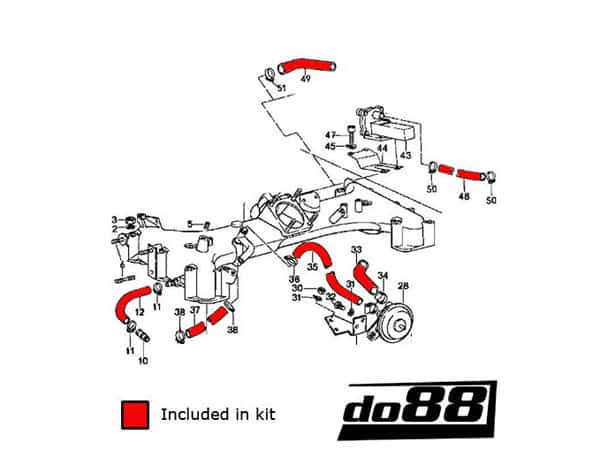 do88 Porsche 930 Turbo 1978-1989 - K Jetronic Hose Kit - DO88-KIT142S