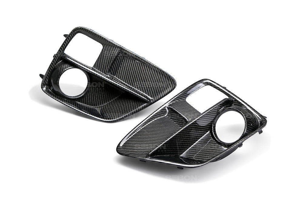 Seibon Carbon Fibre Fog Light Surround Pair - Subaru WRX / STI 2015