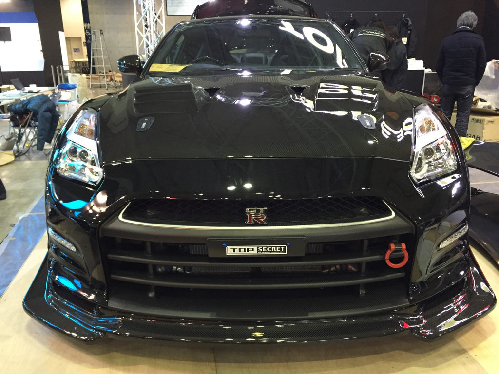 Top Secret G-Effect Front Bumper and Carbon Diffuser Set V2 for 2011-16 Nissan GT-R [R35]