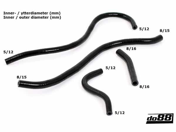 do88 Porsche 930 Turbo 1978-1989 Turbo Vacuum Silicone Hose Kit - DO88-KIT144S