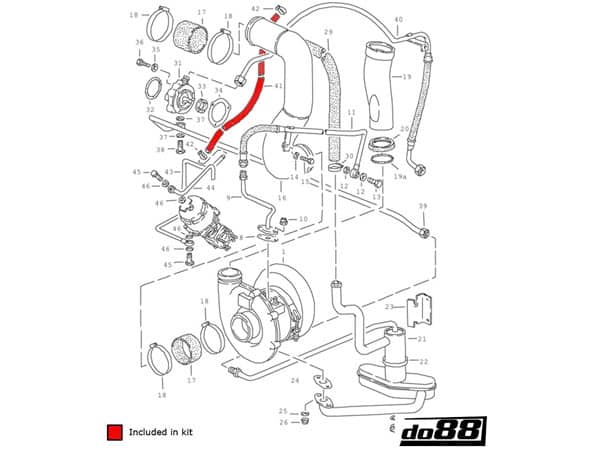 do88 Porsche 930 Turbo 1978-1989 Turbo Vacuum Silicone Hose Kit - DO88-KIT144S