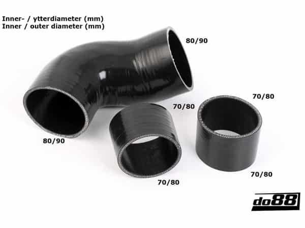 do88 Porsche 930 Turbo 1978-1989 Turbo Intake Silicone Hose Kit - DO88-KIT145S