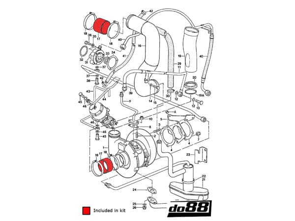 do88 Porsche 930 Turbo 1978-1989 Turbo Intake Silicone Hose Kit - DO88-KIT145S