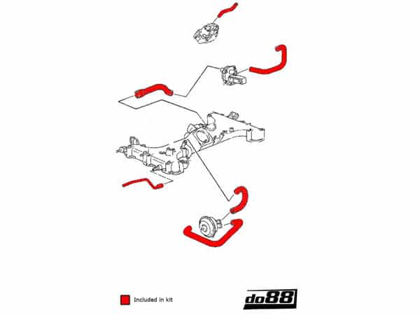 do88 Porsche 964 3.3 Turbo 1990-1994 K-Jetronic Hoses - DO88-KIT161S