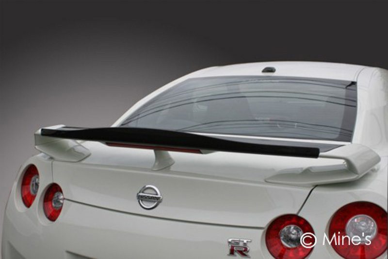 Mine’s Carbon Rear Wing Cover w/Gurney Flap for OEM Wing for 2009-19 Nissan GT-R [R35] G102014