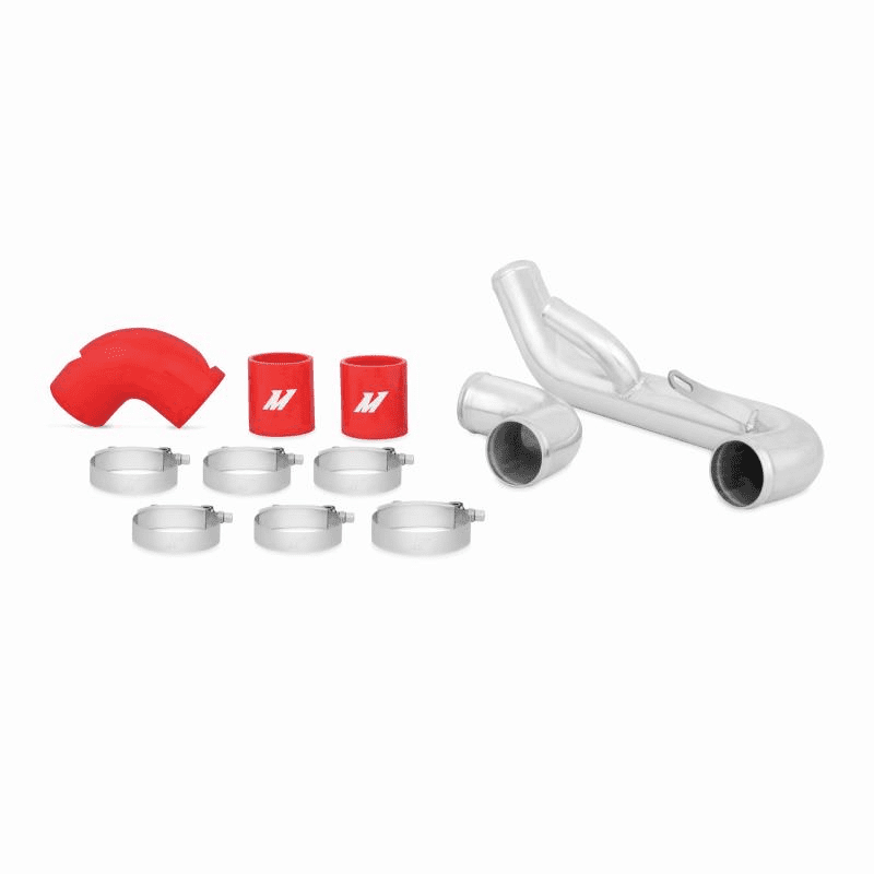 Mitsubishi Lancer Evolution X Lower Intercooler Pipe Kit 2008-2015 Red Hoses MMICP-EVO-10LRD