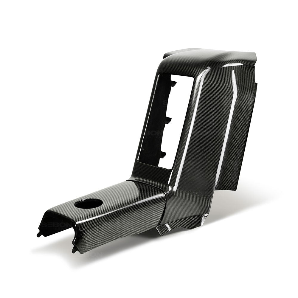 Seibon Carbon Fibre Rear Center Console Trim Set - Nissan R35 GT-R