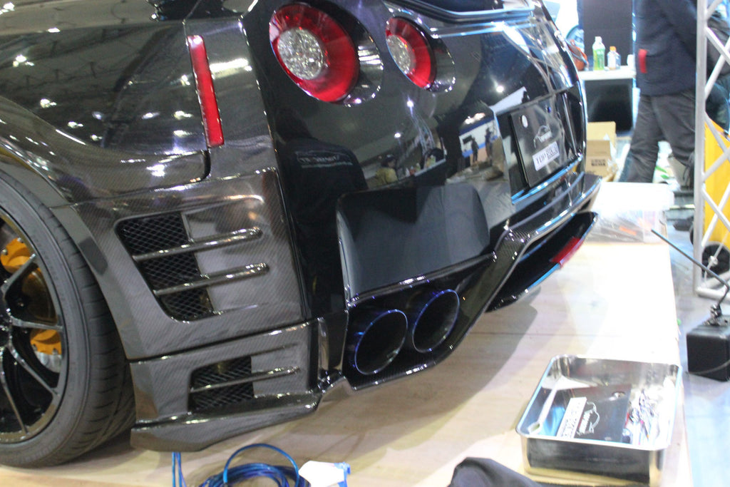 Top Secret Rear Under Bumper Diffuser (Carbon with Clear Coat) for 2009-11 Nissan GT-R (CBA) [R35]