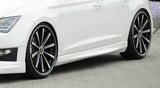 Rieger Seat Mk3 Leon (5F) Cupra/FR Side Skirts 5-Door & ST Models (2012-20) - Satin Black - 00027003+00027004