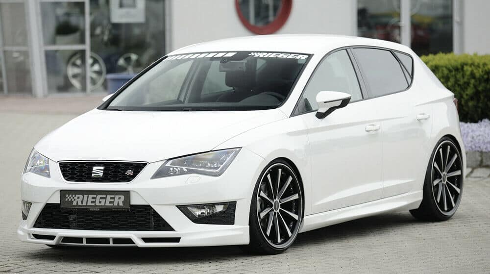 Rieger Seat Mk3 Leon (5F) Cupra/FR Side Skirts 5-Door & ST Models (2012-20) - Satin Black - 00027003+00027004